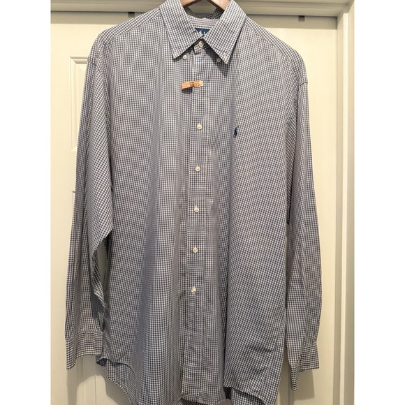Ralph Lauren Other - Men's Ralph Lauren Lg Blake Long Sleeve Blue Yellow Gingham GUC small Spot